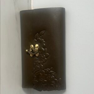 Patricia Nash Brown Floral Key Holder